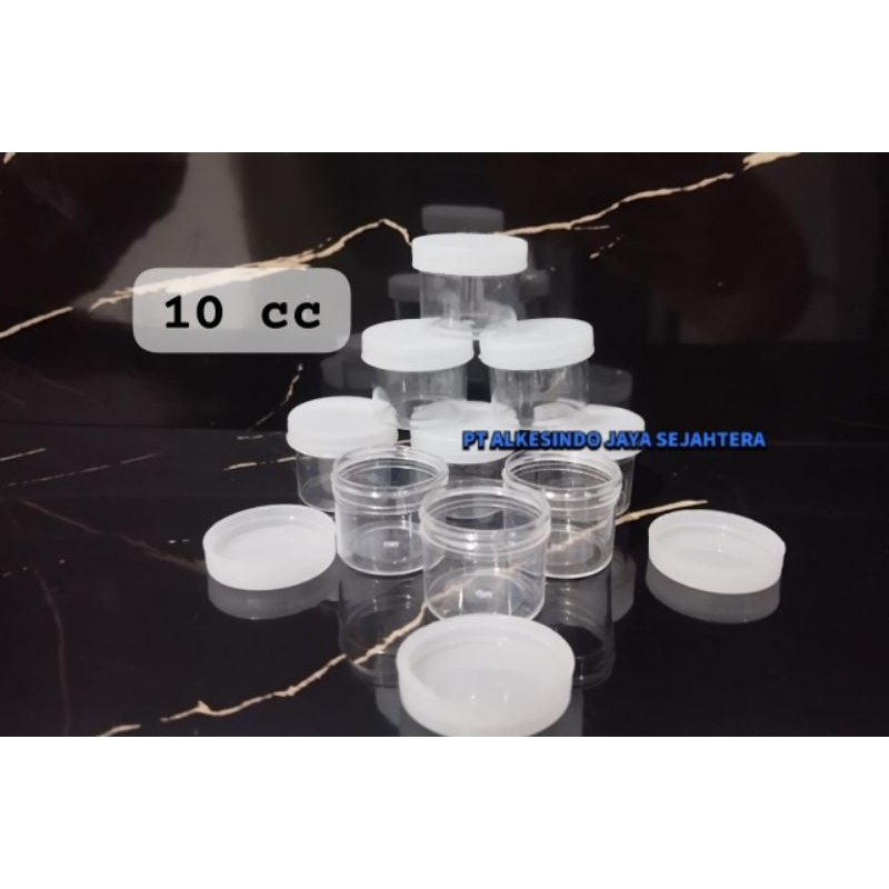 Pot urin / pot dahak / pot cream / pot salep 10 cc paket isi 100 pcs