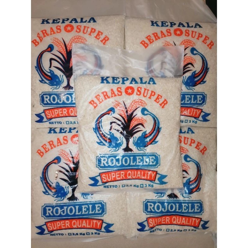 

Beras Kemasan Rojolele ukuran 1 Kg, 1 Liter, 2 Liter, 3 Liter, 5 Liter