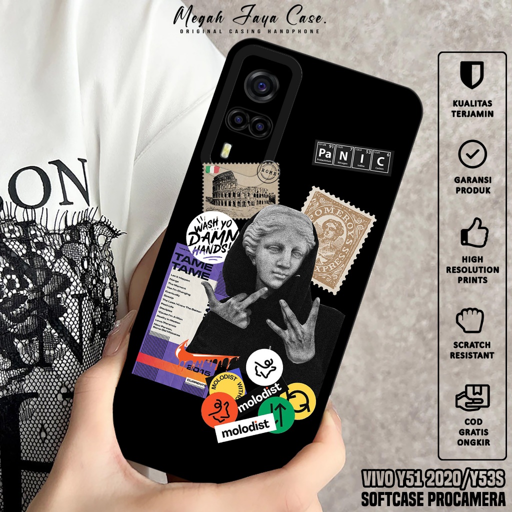 Case Hp VIVO Y51 2020 / VIVO Y53S - Softcase Hp VIVO Y53S / VIVO Y51 2020 Motif Estetik - Casing Hp 