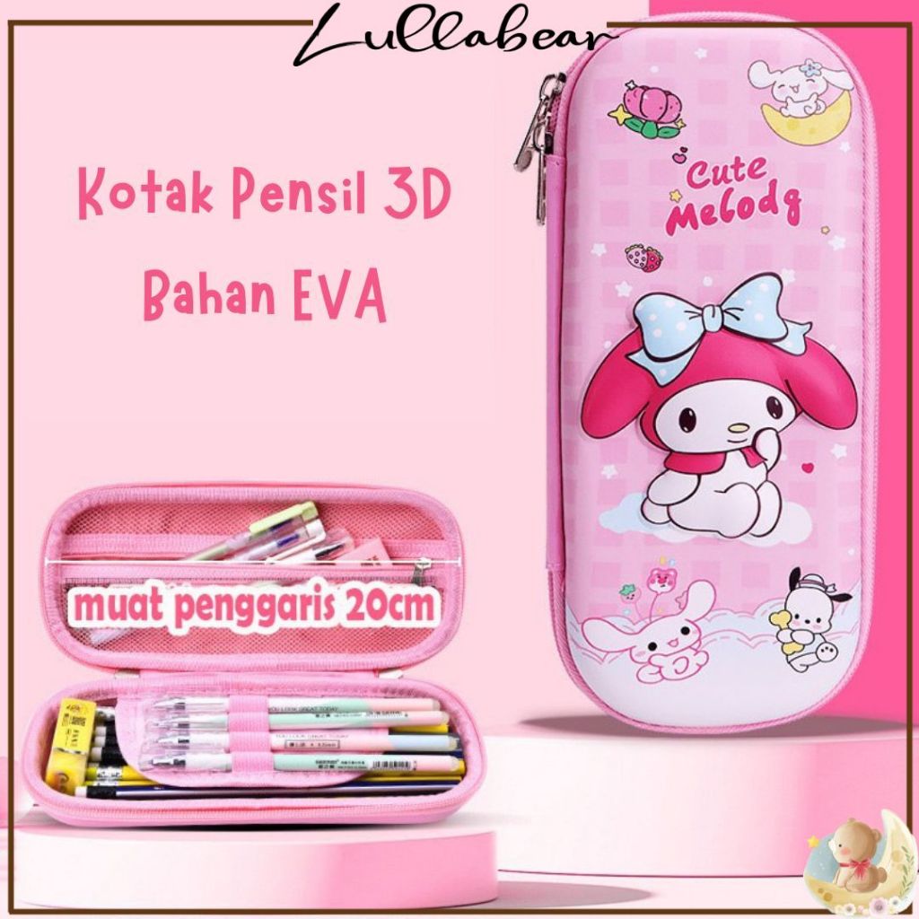 

LULLABEAR - KOTAK PENSIL TEMPAT PENSIL ANAK SMIGGLE LOOKALIKE 3D HARDCASE BAHAN EVA WATERPROOF / PENCIL CASE IMPORT ANAK