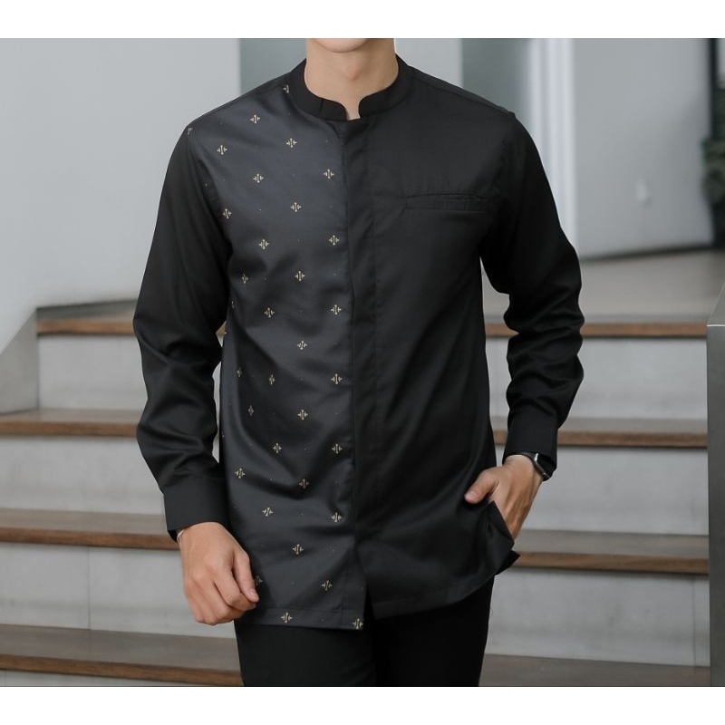 KOKO KURTA LENGAN PANJANG BAHAN TOYOBO WARNA PUTIH HITAM MOCCA ABU OLIVE M L XL
