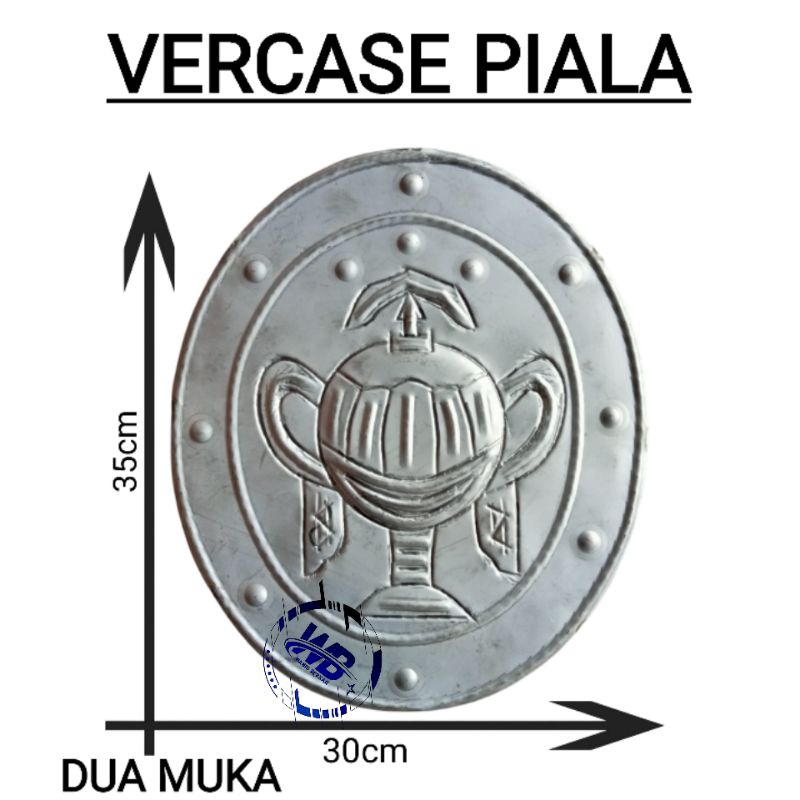 ornamen vercase piala 30x35 dua muka , hiasan aksesoris pagar besi