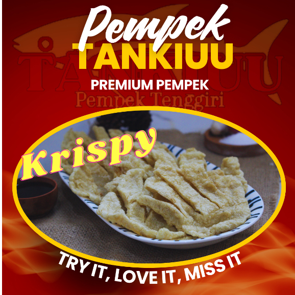 

Pempek Premium Krispy Tankiuu 1 Pack isi 15Pcs + 125ml Cuko, Pempek Ikan Tenggiri asli palembang