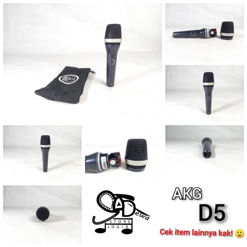 AKG D5 DINAMIK MIC DYNAMIC MICROPHONE SUPERCARDIOID ORIGINAL bkn D5S