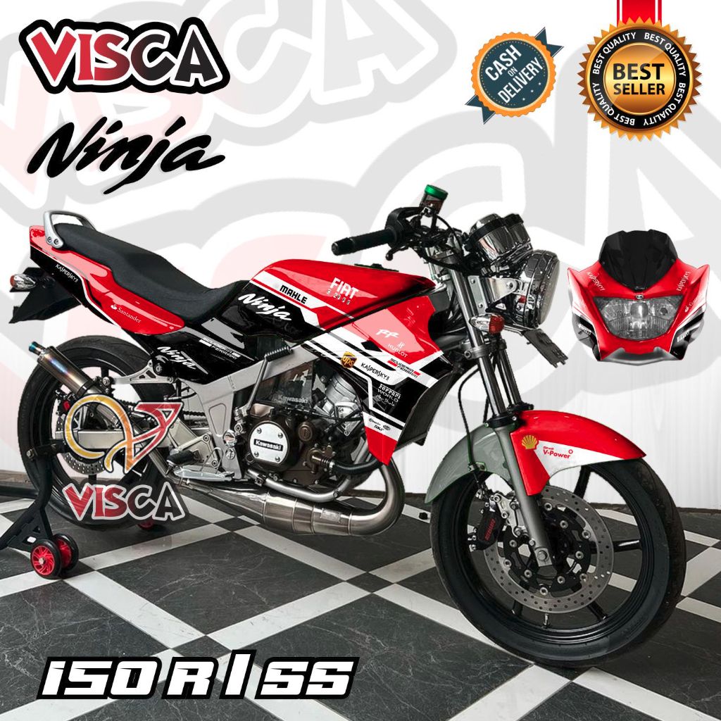 Decal Ninja R 150 SS Old Full Body Stiker Ninja 150 R Full Body Striping Ninja SS Old FERRARI