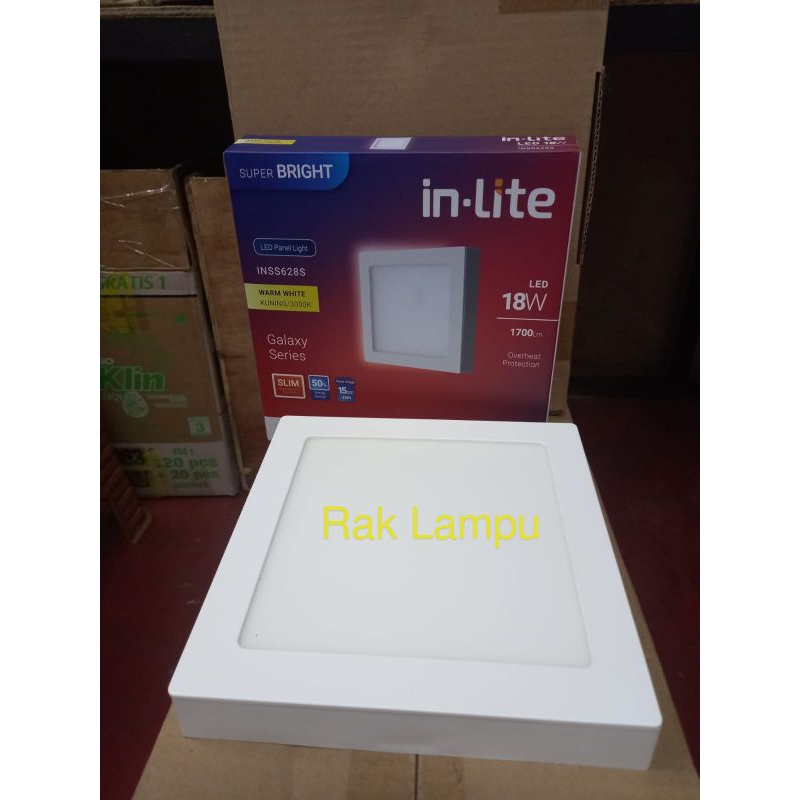 InLite Lampu Dwonlight LED Outbow Kotak 18Watt Cahaya Kuning