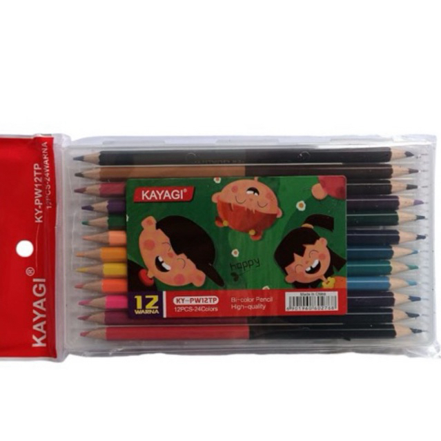 

Pensil Warna Murah 12Twin 24 Warna KY-PW12TP untuk Anak Sekolah TK / SD 24 Warna