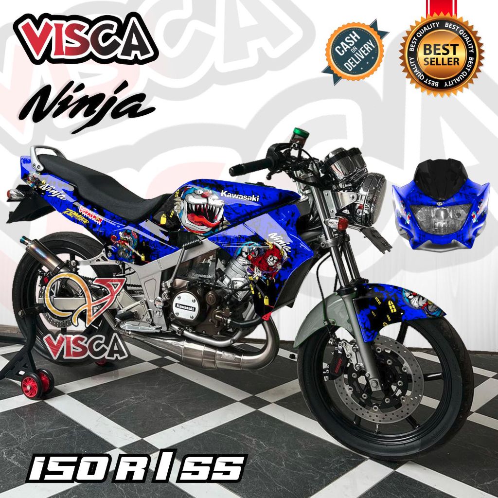 Decal Ninja R 150 SS Old Full Body Stiker Ninja 150 R Full Body Striping Ninja SS Old DORAEMON ZOMBI