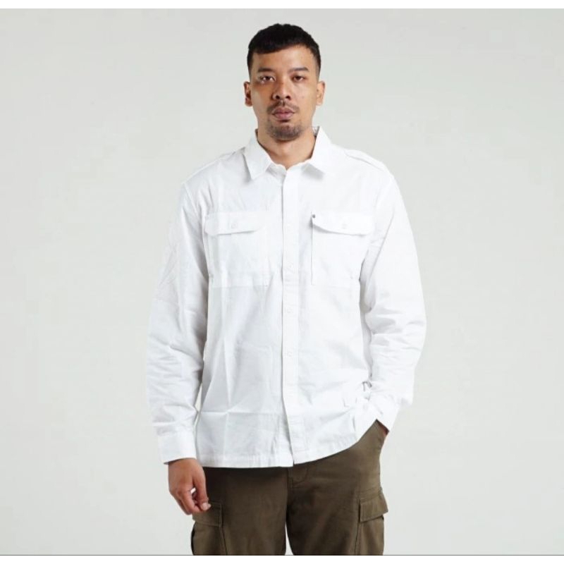 Kemeja putih lengan panjang Original MGEE CAMPER CKPR&CBPR 029 WHITE
