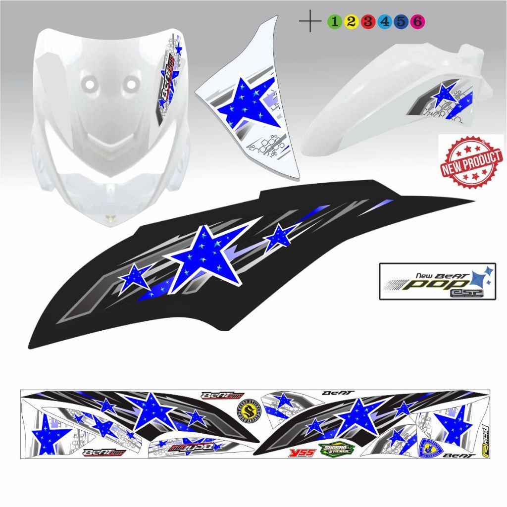 STRIPING BEAT POP / VARIASI BEAT POP NEW FI / STIKER HONDA BEAT POP
