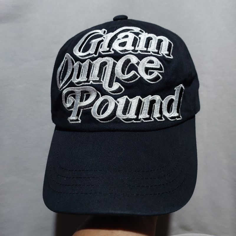 topi cap GRAM OUNCE POUND 70s LOGO black original