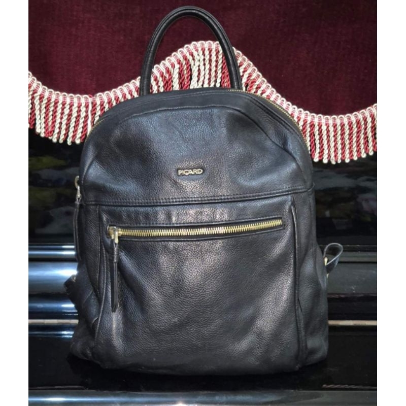 Tas Ransel kulit asli brand Picard