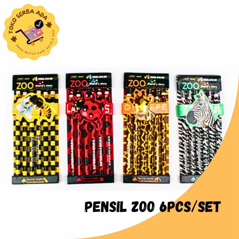 

Pensil Kayu Motif Hewan 6pcs - Pensil Raut Kayu - Pensil Kayu Murah