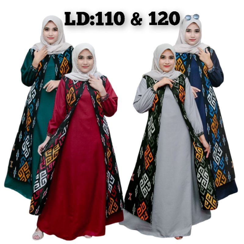 GAMIS BATIK LD:110 & 120 LENGAN PANJANG/GAMIS BATIK WANITA KOMBINASI TOYOBO TERBARU KEKINIAN