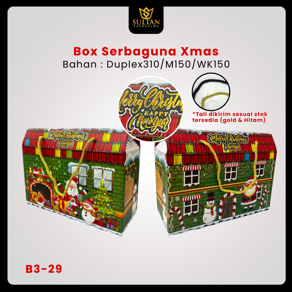 

Box Merry Chrismas - Dus Hampers Natal - Kotak Hadiah Special Hari Natal - B3-29