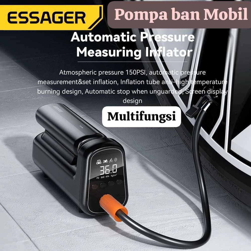 Pompa Ban Elektrik Mobil Multifungsi Pompa Ban Mobil Vacuum Cleaner Power Bank 5in1 4000mAh