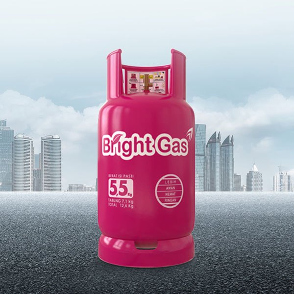 Bright Gas 5,5 kg Tabung Kosong | Tabung Gas 5,5 kg Tanpa Isi (kosong)