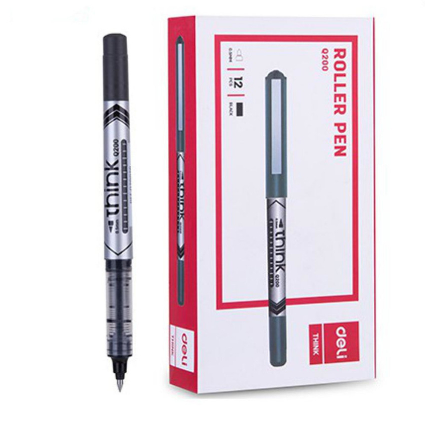 

DELI - EQ20020 Roller Pen 0.5 mm Tinta Hitam / Pulpen Cepat Kering, Tidak Beracun, Halus Dalam Menulis