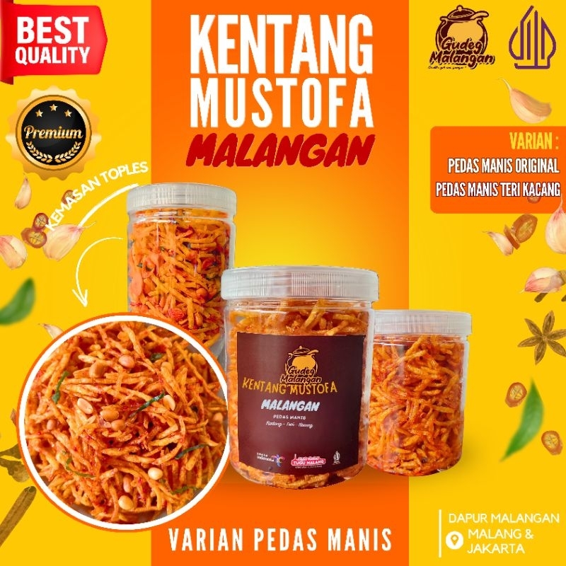

[NEW] Kering Kentang Pedas Manis Premium/Kentang Mustofa Malangan, BUY 1 GET FREE MINI PACK KENTANG MUSTOFA - PROMO OPENING