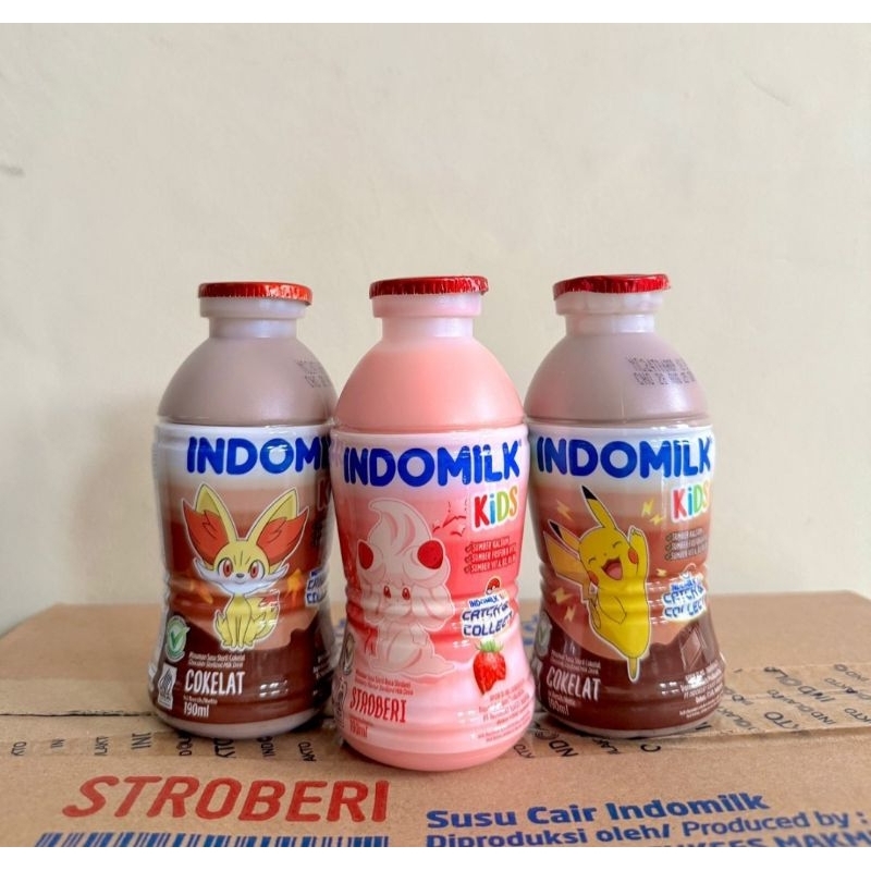 

INDOMILK Susu Cair Rasa Cokelat stoberi dan Melon 190 ml