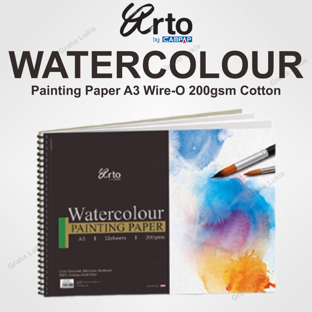 

Arto Watercolour Paper A3 Wire O - 200gsm - Cotton