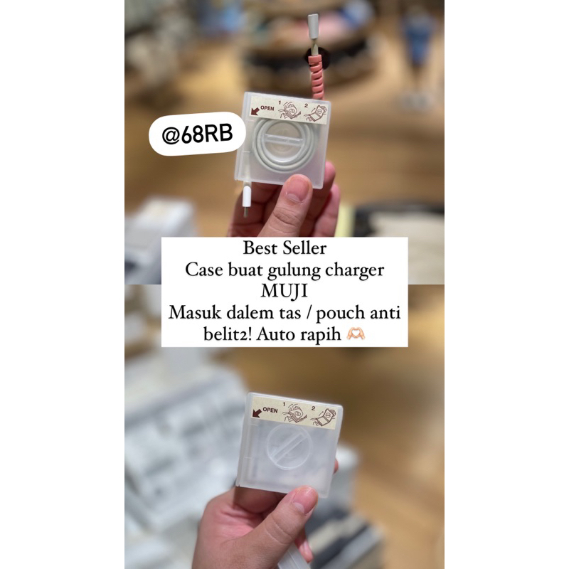 MUJI Cable Roll Case Kotak gulung kabel Jepang