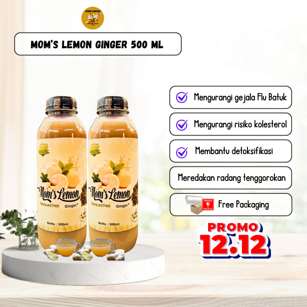 

Sari Lemon Jahe 500 ml Fresh By MOMS HONEY - Kaya Vitamin C & Memperkuat Imun