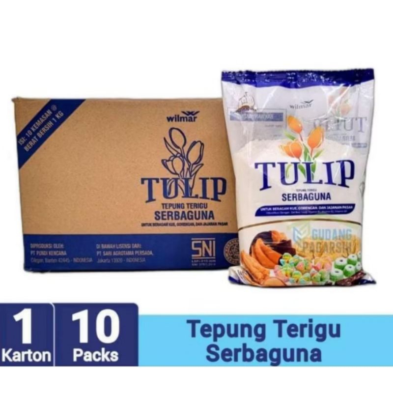 

Tepung Terigu Tulip Serbaguna 1 Dus