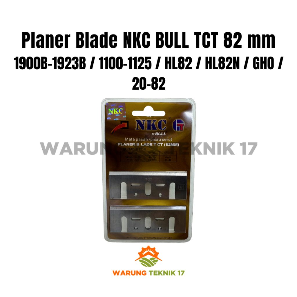 Planer Blade NKC BULL TCT 82 mm BULL Mata Pisau Serut Ketam Sugu Pasah Kayu HSS N1900B 82mm