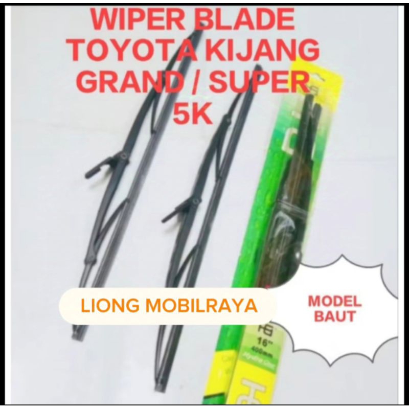KARET WIPER / WIPER BLADE MODEL BAUT TOYOTA KIJANG SUPER/KIJANG GRAND 5K HARGA SET
