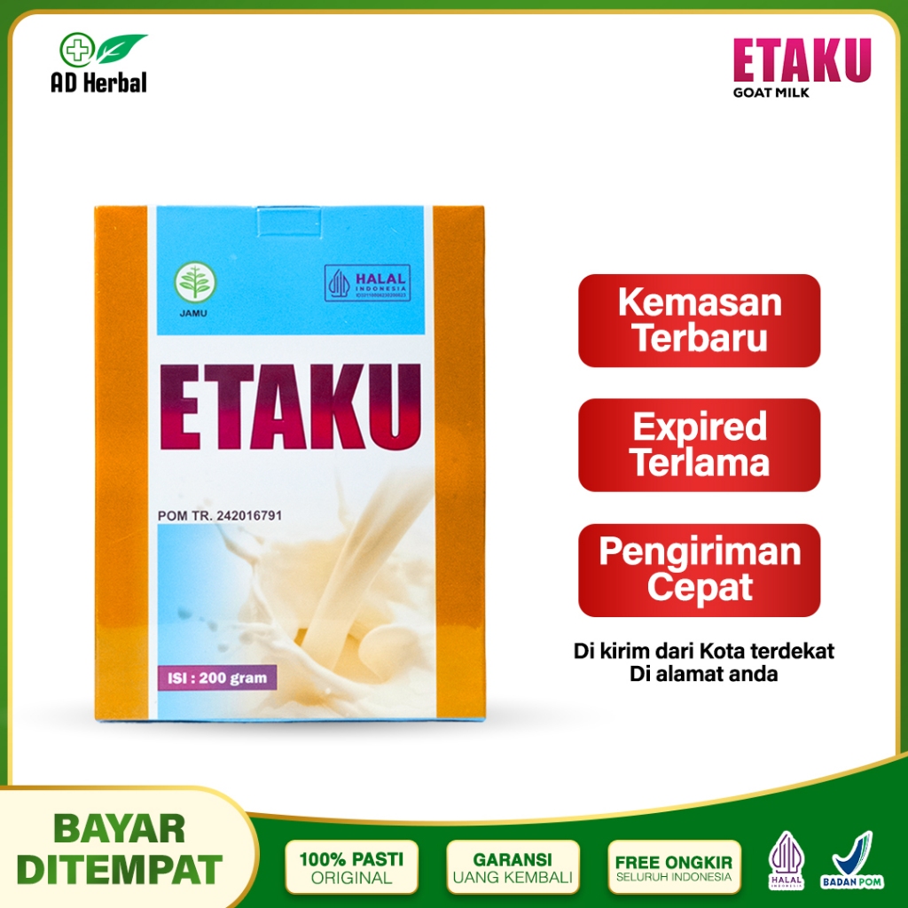 

ETAKU Susu Kambing 200 g Bubuk Murni Etawa Premium 100% Asli