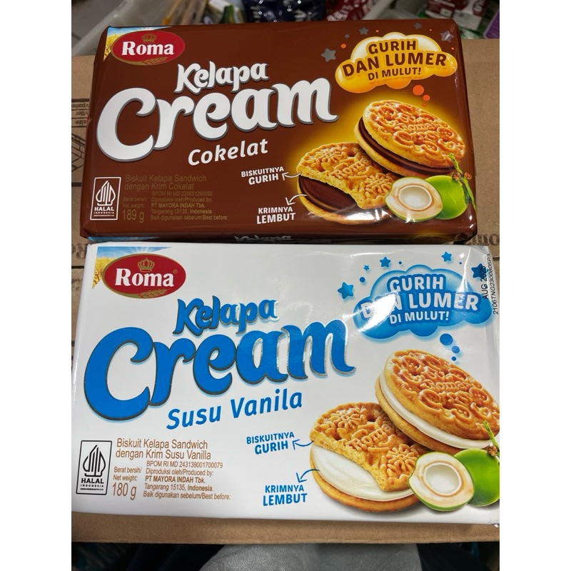

Roma kelapa cream biskuit