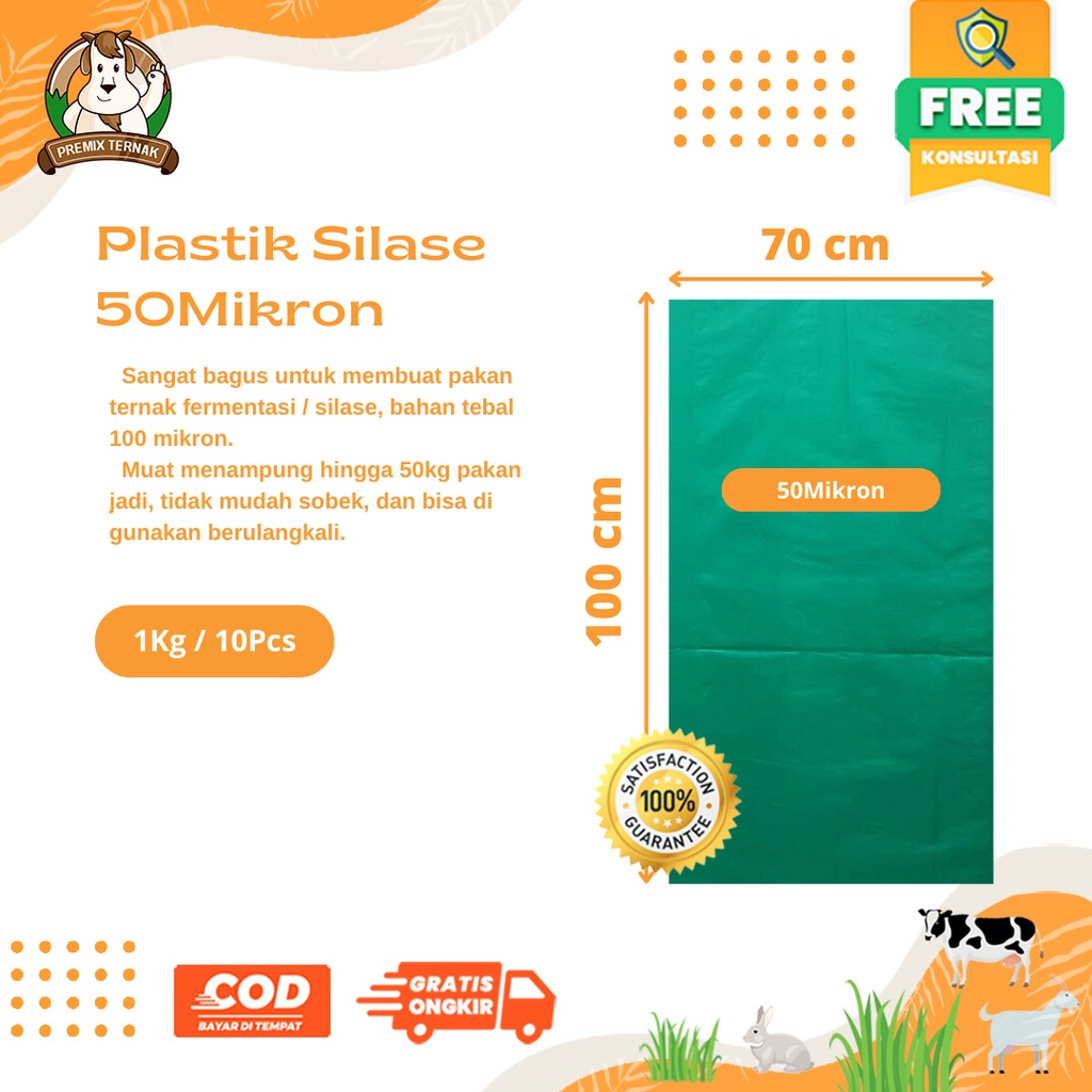 PLASTIK SILASE PAKAN TERNAK 50 60 & 70 Mikron - Plastik Kantong Silase dan Fermentasi Pakan Ternak
