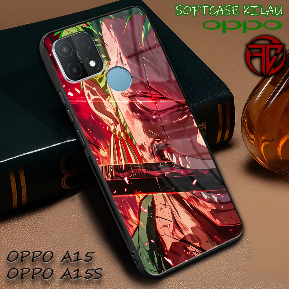 [SC14] Softcase Kilau Oppo A15 | Oppo A15s | Casing Kaca Mika | Kesing Keren Aesthetic [ Zoro ] | Pe