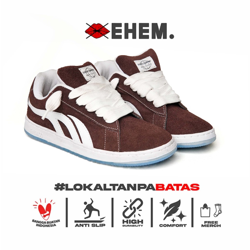 Ehem - Sepatu Sneakers Unisex Pria Wanita Nankatsu Brown