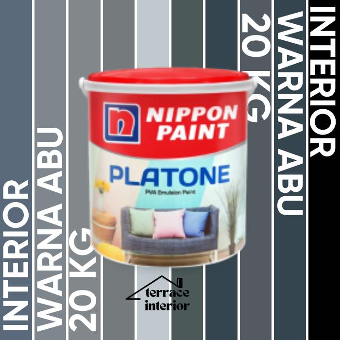 Cat Tembok Interior Nippon Paint Platone Warna Abu 20 KG