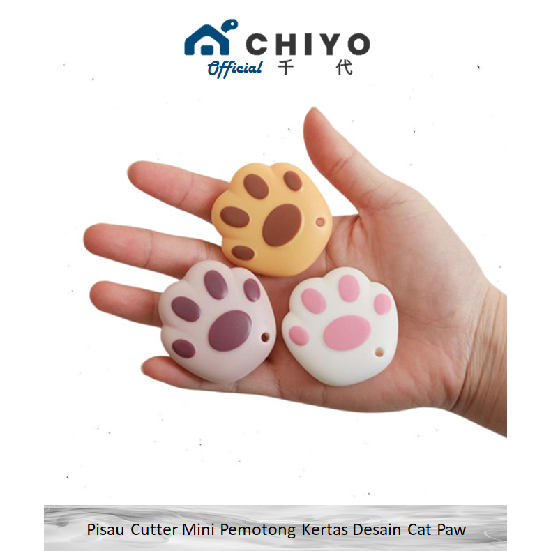 

CHIYO Living - Pisau Cutter Mini Pemotong Kertas Desain Cat Paw Kaki Kucing Kawai Portable Kawai