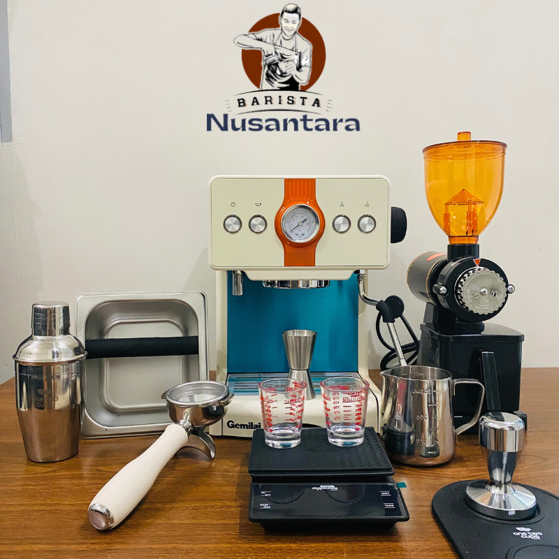 Paket Usaha Keda Kopi Mesin Espresso Gemilai CRM3609 Plus Grinder N600 Lengkap