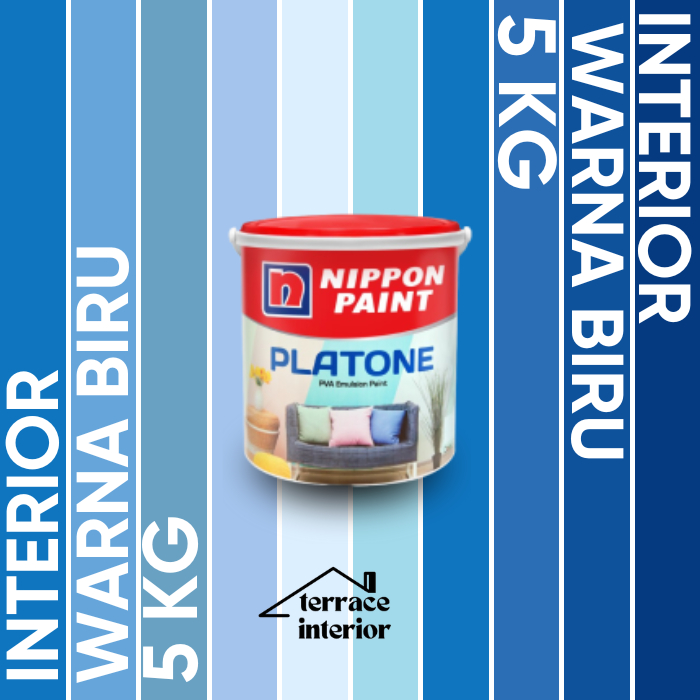 Cat Tembok Interior Nippon Paint Platone Warna Biru 5 KG