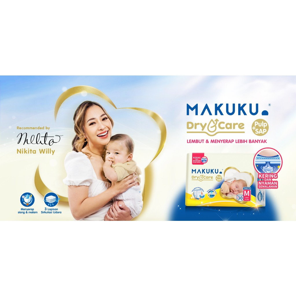 MAKUKU DRY CARE PANTS M/L/XL / POPOK BAYI / PEMPERS BAYI