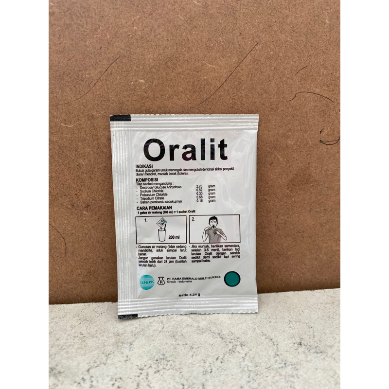 

Oralit untuk 200 ml