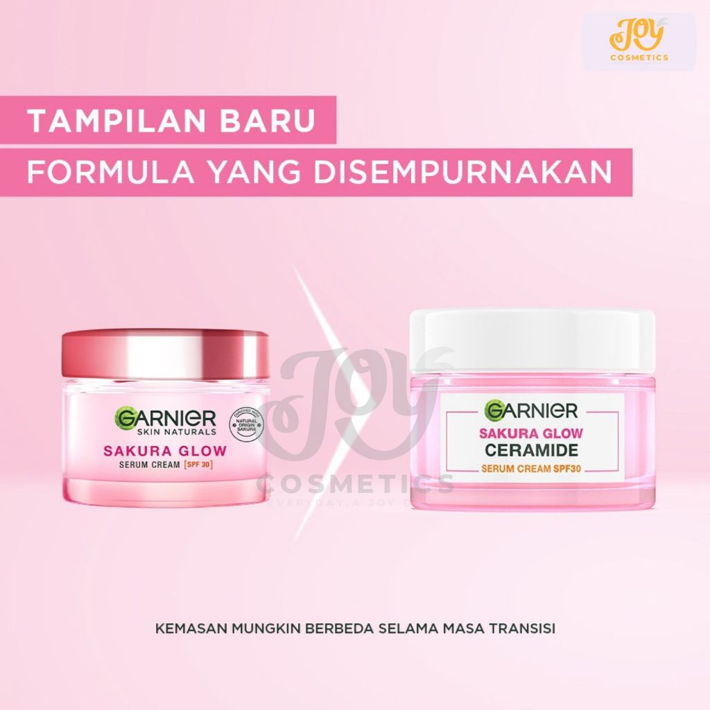 Garnier Sakura Glow Pinkish Radiance Glowing Day Cream SP30 / PA +++ Skin Care - 50ml (Krim Siang Un