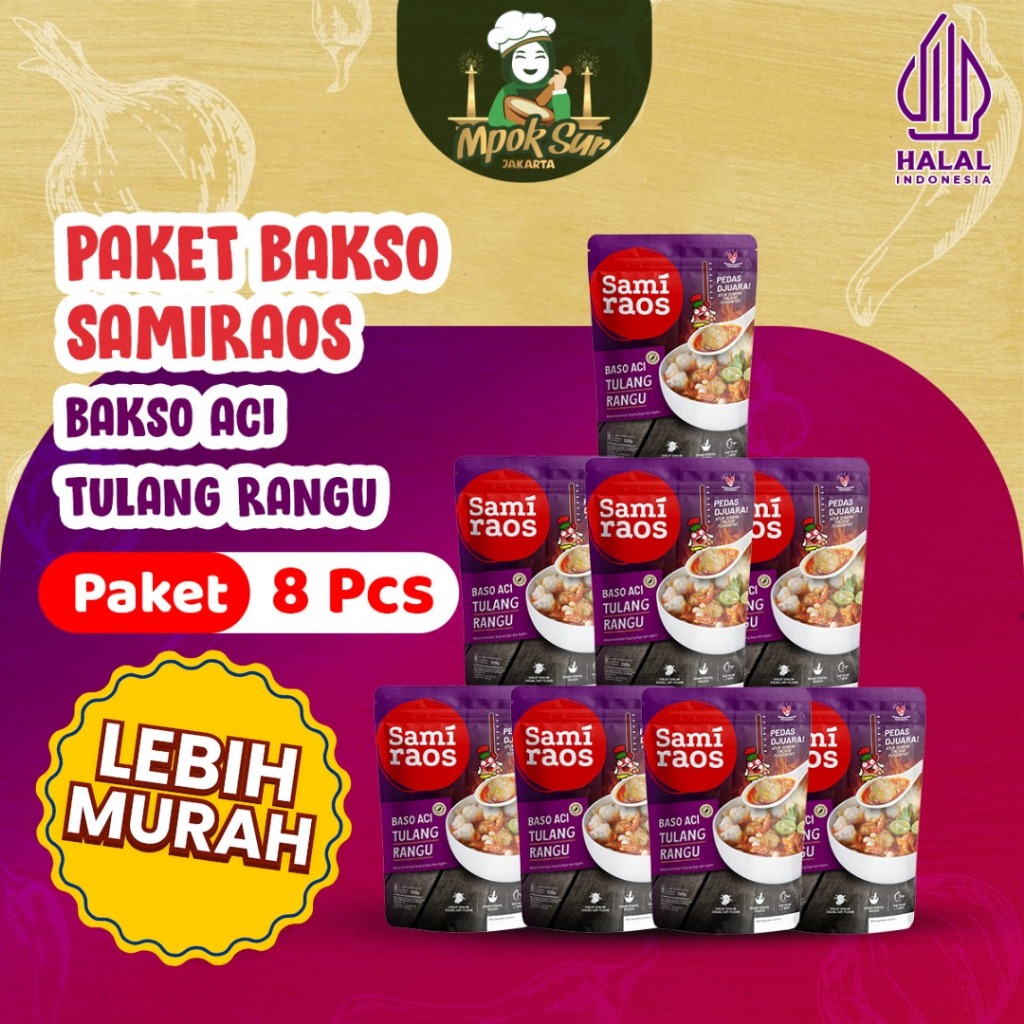 

Paket Hemat Sami Raos Baso Geprek Tulang Rangu Samiraos Isi 8pcs