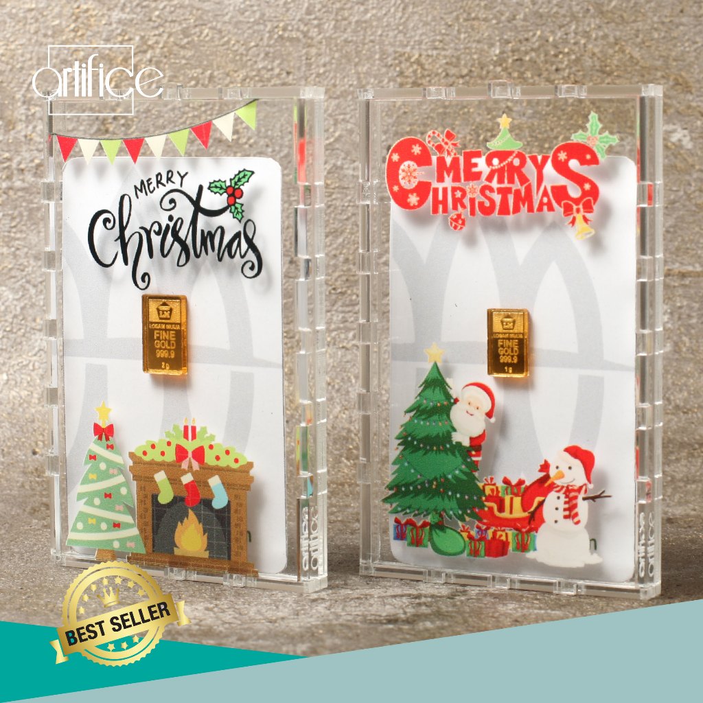

Custom Box Akrilik Tema Natal Christmas untuk Kartu Logam Mulia UV Print