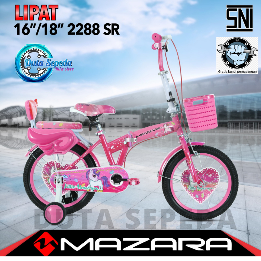 Sepeda Lipat Anak Ukuran 16 dan 18 Inch Usia 5 - 12 Tahun