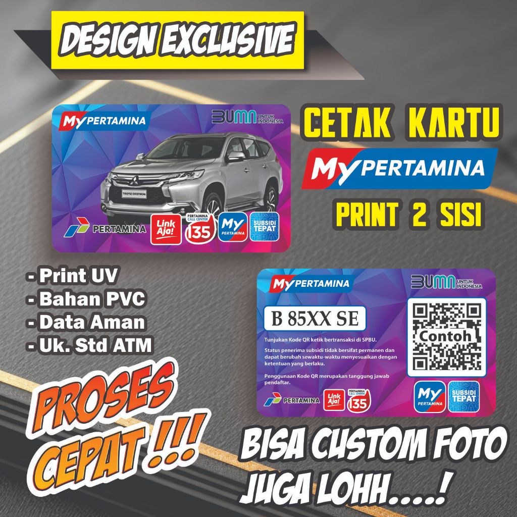 

KARTU MY PERTAMINA BAHAN PVC CARD CUSTOM PRINT UV