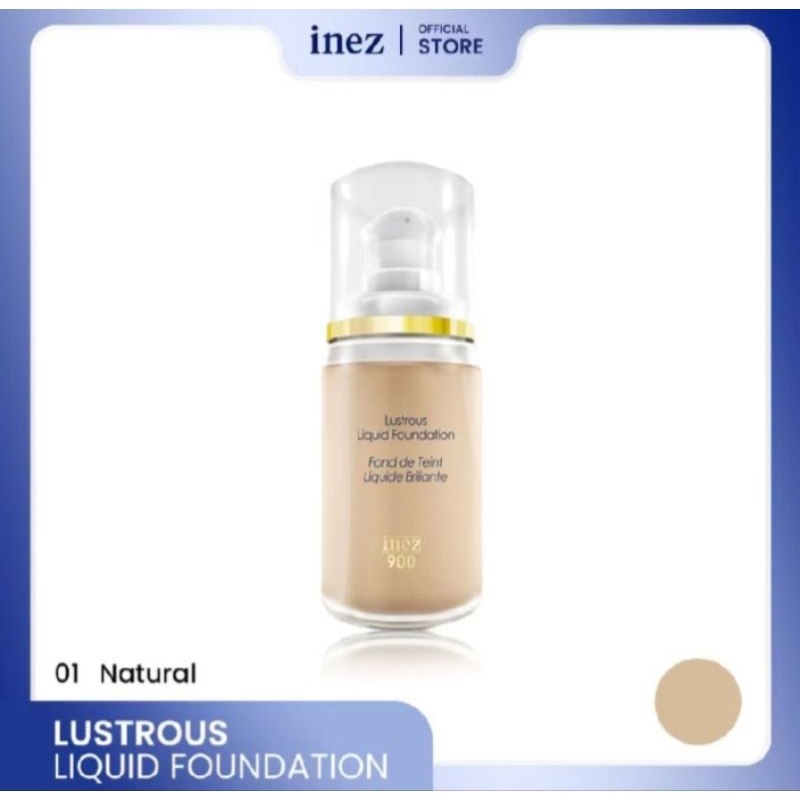 Inez 900 Lustrous Liquid Foundation / Inez Gold Alas Bedak