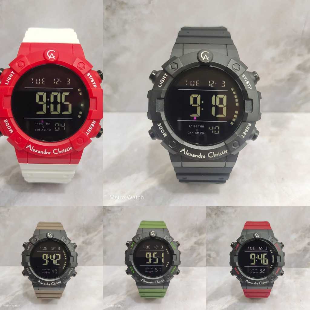 Jam Pria Digital Alexandre Christie AC9388 AC 9388 ORIGINAL Alexander Christie Garansi Resmi