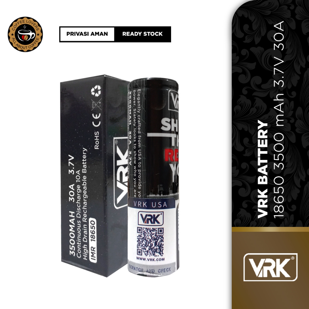 () Baterai 18650 VRK 3500 MAH 30 A 3.7V - Battery VRK 18650 3500 MAH | Baterai Ve Er Ka