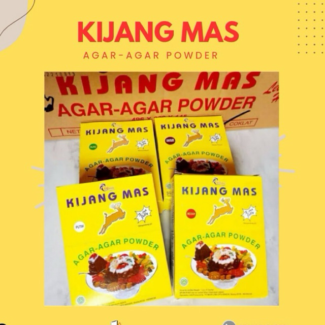 

Agar agar Kijang Mas 1box (isi 12 sachet)/ECER